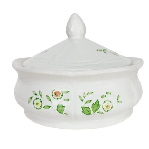 Vintage Federalist USA Ironstone Country Floral Tureen Lidded Server Dish - Picture 11 of 13